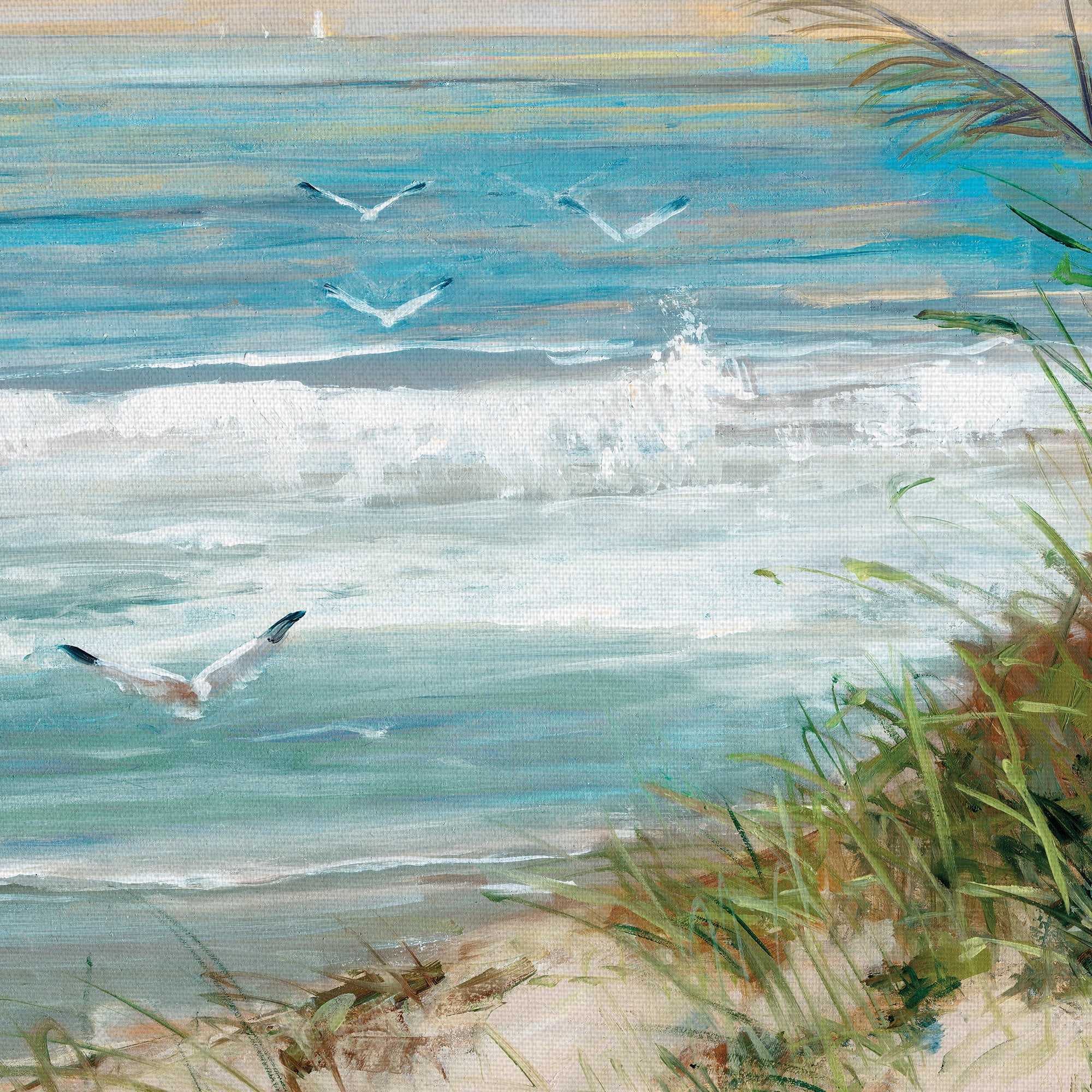 Beach at Dusk by Sally Swatland Wrapped Canvas Art Painting Print