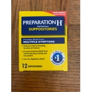 Preparation H Hemorrhoidal Suppositories 12 Count