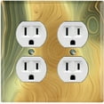 thumbnail image 1 of Metal Light Switch Plate Cover Image of Marble Green Yellow Swirl MAR085, 1 of 16