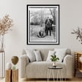 thumbnail image 4 of Historic Framed Print, [Sir Thomas J. Lipton, full-length portrait, facing front, standing next to memorial to David Kennison, last survivor of the Boston Tea Party"]", 17-7/8" x 21-7/8", 4 of 9