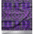 thumbnail image 1 of Soimoi Cotton Duck Fabric Check & Damask Ethnic Decor Fabric Printed Yard 42 Inch Wide, 1 of 3