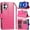 Hotpink, variant on For iPhone 17 Luxury Wallet Card ID Zipper Money Holder Case Cover - Hot Pink
