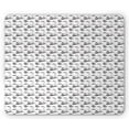 thumbnail image 1 of Swans Mouse Pad, Monochromatic Repetitive Design Pattern of Big Bird on Water Waves Print, Rectangle Non-Slip Rubber Mousepad, Charcoal Grey and White, by Ambesonne, 1 of 2