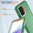 thumbnail image 4 of Xhy Samsung Galaxy A53 5G Case with Belt Clip Holster Military Grade Full Body Multilayer Drop Shock Protection 3 in 1 Rugged Durable Detachable for Samsung A53 5G Phone - Green White, 4 of 9