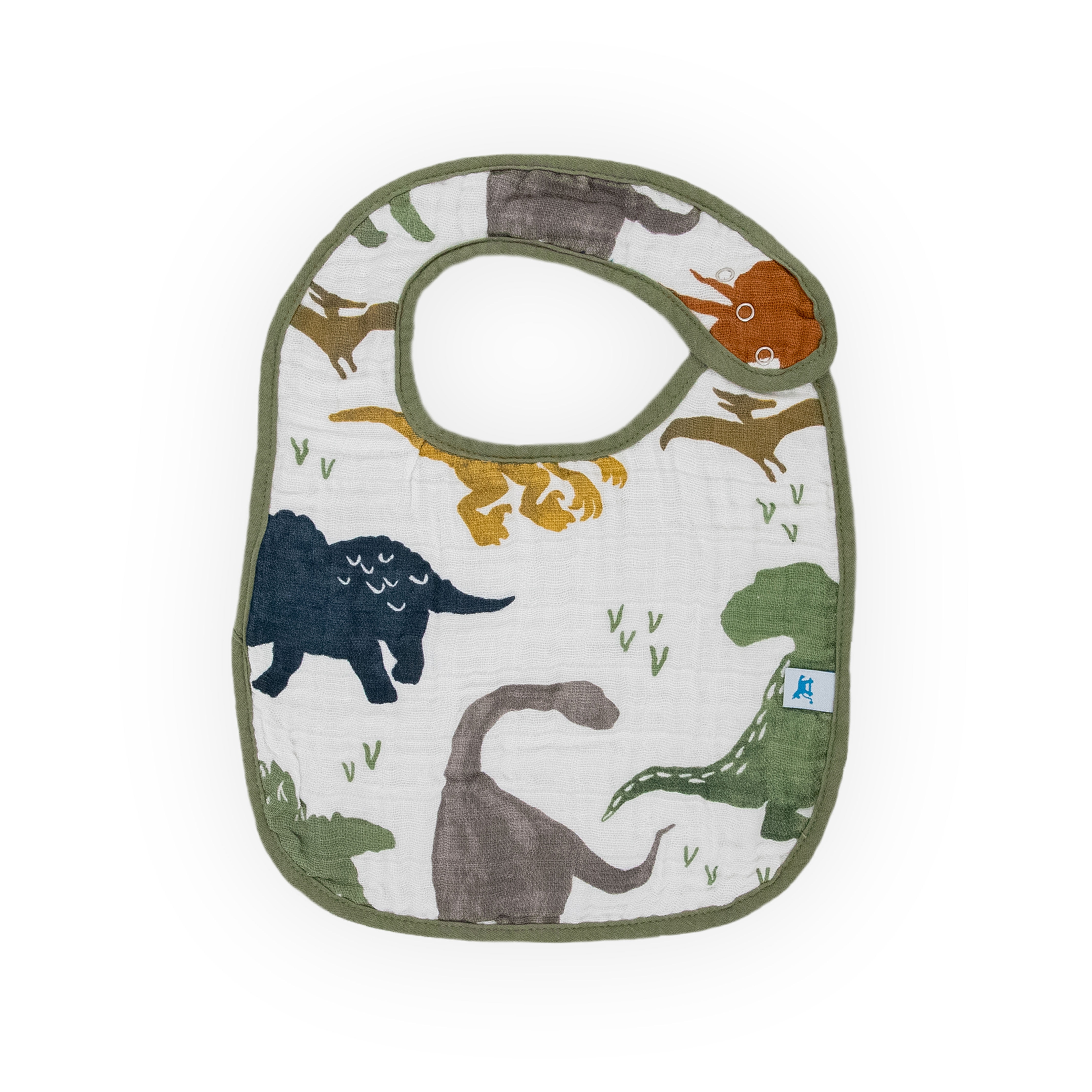 Cotton Muslin Classic Bib 3pk - Dino Friends
