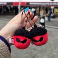 thumbnail image 3 of (Bulletproof Youth League) 2 pcs Chestnut Oak Fruit Plush Keychain Bag Pendant（red black）, 3 of 5