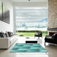thumbnail image 7 of Ahgly Company Machine Washable Indoor Square Transitional Deep-Sea Green Area Rugs, 3' Square, 7 of 7