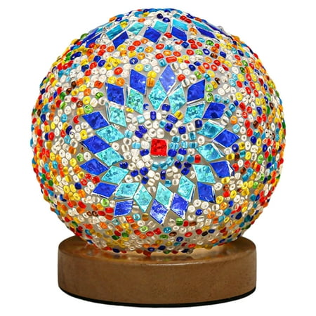 

Honrane Baroque Night Light Eco-friendly Three-color Stepless Dimming Soft Lighting Beautiful Wide Applications Table Decoration Wood Bohemian Style Night Lamp Living Room Supply