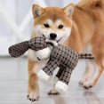 thumbnail image 3 of Fun Pet Toy Donkey Shape Corduroy Chew Toy For Dogs Puppy Squeaker Squeaky Plush Bone Molar Dog Toy Pet Training Dog Accessories Multi-color optional, 3 of 3