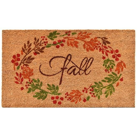 Calloway Mills Fall Wreath Outdoor Doormat