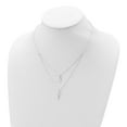 thumbnail image 4 of FJC Finejewelers 925 Sterling Silver Polished Medallion and Cross Necklace 17 Inches x 10 mm, 4 of 6