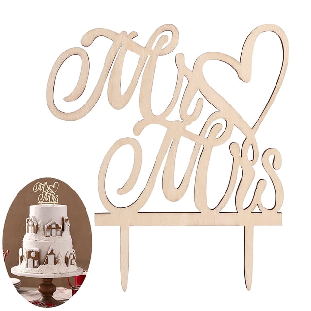 Elegantes insertos para bodas, crea pasteles impresionantes Juego de decoración de pasteles de madera