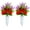 Purple Lily&red Rose, variant on Artificial Cemetery Flowers for Grave, Set of 2 Artificial Memorial Flowers with Vase for Outdoor Cemetery Headstones Graveyard Gravestone Decoration (Red Lily&White Purple Peony)