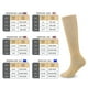 thumbnail image 2 of Calcetín de compresión de 6 pares, alivio del dolor en viajes, embarazo, compatible con carreras, vuelos, fitness, deportes, varices, medias altas, para exteriores, antifatiga, 2 of 5