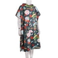thumbnail image 3 of Elegantoss Unisex Multicolor Printed Microfiber Surf Beach Hooded Poncho, Changing Bath Robe Towel with Pocket (Adult XL), 3 of 6
