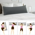 thumbnail image 3 of PiccoCasa 2Pcs Body Pillow Cover Brushed Microfiber No Zipper Queen Grey, 3 of 8