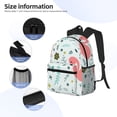thumbnail image 5 of Picia Cute Flamingo Large Capacity Backpack Classic Style Backpack Casual Backpack Water-Resistant School Work Travel Outdoor Backpack, 5 of 8