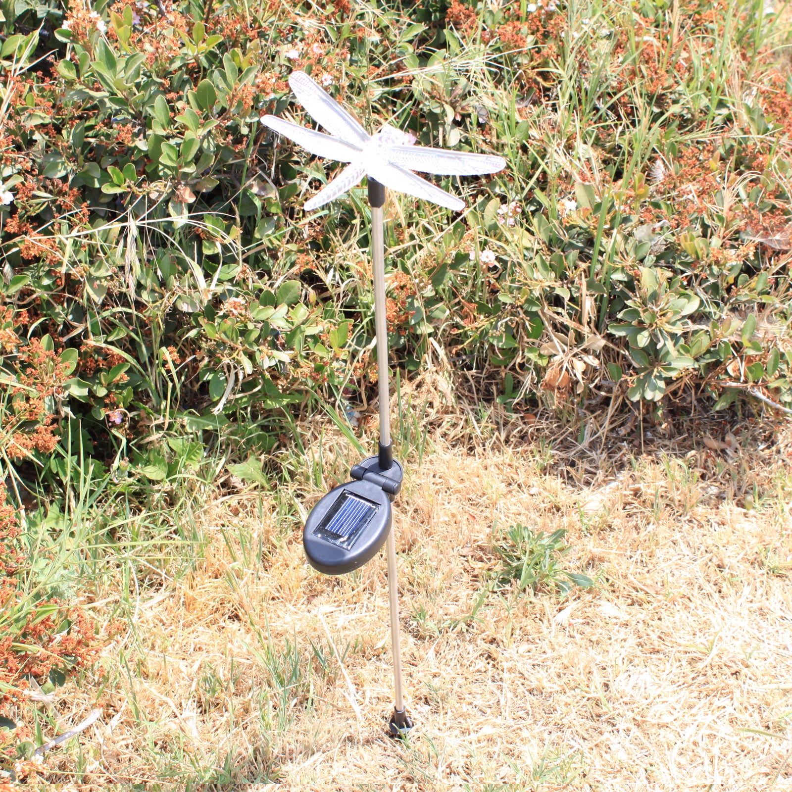 Solar Butterfly Color Change Changing Light Garden Stakes Garden 2