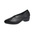 thumbnail image 5 of Xucatan Women's Round Toe Perforated Wedge Heels with Hollow Out Detail, Breathable Faux Leather Low Cut Slip On Shoes, Comfortable Height Increasing Flats for Spring Summer Walking Gift, 5 of 9