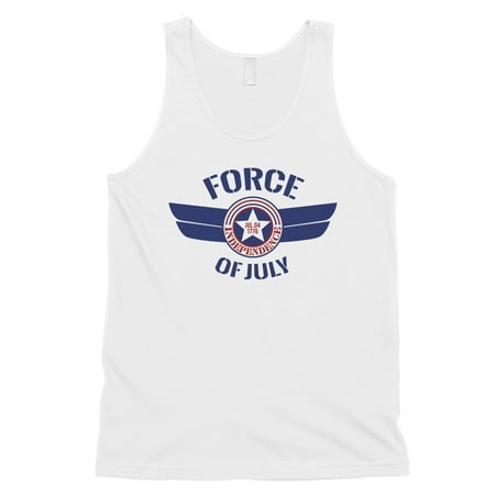 Us Christmas Day Sister Force Of July Mens White US Airforce Tank Top Gym Gift 4th of July ()