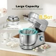 thumbnail image 5 of SPECSTAR 6 in 1 Multifunctional Stand Mixer with 8.5 Quart Stainless Steel Bowl, 660W 10 Speed Tilt-Head, Silver, 5 of 8