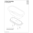 thumbnail image 5 of Aqua Eden VTPE672824PBA 67" Acrylic Oval Double Ended Pedestal Tub (No Faucet Drillings), Glossy White, 5 of 10