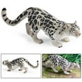 thumbnail image 2 of Hand Painted Snow Leopard Sculpture Leopard Miniacture Model Toy Tabletop Ornament Display Piece for Living Room Cabinet, 2 of 5