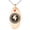 Rose, variant on Stainless Steel Electric Element Rune Engraved Small Oval Charm Pendant Necklace