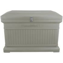 RTS Home Accents ParcelWirx Premium Horizontal Large Lockable Package Delivery Box with Hinged Lid, Prestige Pewter Color