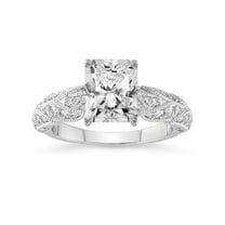 Radiant Shape 5 Carat IGI Certified Lab Grown Diamond Ring | 14K White Gold |Vintage Willow Lab Diamond Engagement Ring | FG-VS1-VS2 Quality Friendly Diamonds