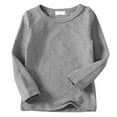 thumbnail image 7 of Zshosam Toddler Tshirt Toddler Shirts Boys Girls T-Shirts for Kids Clothes Long Sleeve Tee Size 4T 5T,(Grey 4-5 Years), 7 of 7
