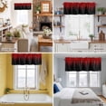 thumbnail image 5 of Red Black Ombre Valance Curtain for Windows Abstract Modern Lines Gradient Rod Pocket Curtain Valances Short Window Treatments Panels for Kitchen Bathroom Laundry Room Basement 54 x 18 Inch, 5 of 9