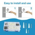 thumbnail image 5 of Grusce 310 Pcs Vis Auto-Perçantes pour Cloison Sèche Kit en Plastique Nylon Rond en Acier Inoxydable pour Installer Rideau, 5 of 5