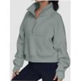 thumbnail image 5 of Womens Hoodies Half Zip Sweatshirts Fleece Jackets Tops Oversized Pullover Fall Outfits Winter Fashion Clothes, 5 of 5