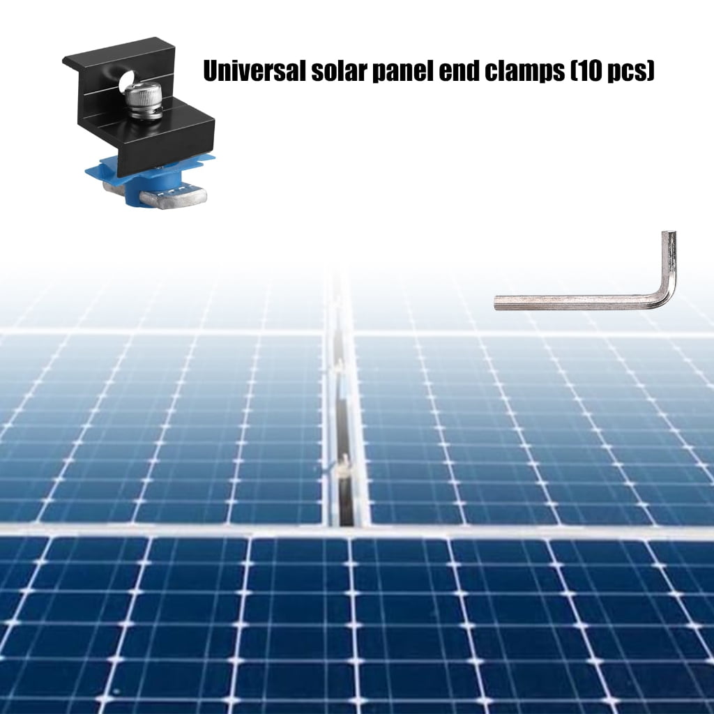 10Pcs Solar End Clamp Z Bracket for Solar Panel System Easy Installation