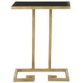 thumbnail image 2 of SAFAVIEH Murphy 21 in. H Solid Classic Accent Table, Gold/Black Glass, 2 of 5