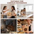 thumbnail image 3 of Sadocom Food Storage Bags, Treats Oil-Proof, Leak-Proof, Heat-Sealable Fold Top 5.7 x 6.5 Inch with 210 Thank You Stickers Kraft Paper Baking Bags for Gifting, Donuts, Snacks, Brownies Muffins Christ, 3 of 7