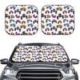 thumbnail image 2 of Sikiie Cartoon Monster Trucks1 Print Foldable Car Windshield Sun Visor, Car Window Sunshade Suitable for Sedan, SUV and Truck Car Accessories-Large, 2 of 6
