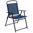 thumbnail image 4 of Bowery Hill 6PC Plastic Patio Umbrella Table & Chairs Set in Navy, 4 of 8