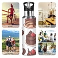 thumbnail image 7 of Yayeee 33oz Insulated Water Bottle Double Wall Stainless Steel with Flip Straw Lid, White Chocolate Cakes, 7 of 7