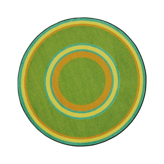 Joy Carpets 1726E-06 Kid Essentials Ripples Round Misc Sold Color Area Rugs 06 Retro - 7 ft. 7 in.