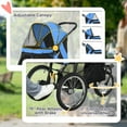 thumbnail image 6 of PawHut Pet Stroller for Small Dogs and Medium Dogs, Foldable Cat Pram, Dog Pushchair with Adjustable Canopy, 3 Big Wheels, Blue, 6 of 9