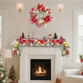 thumbnail image 2 of 6ft Battery Operated Pre-Lit Christmas Garland with 20 LED Lights, Flowers, Balls & Berries for Indoor Outdoor Xmas Decor, 2 of 7