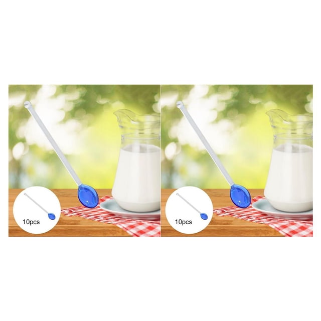 Injueey 10x Glass Teaspoons Dishwasher Safe Stirring Spoon for Stirring Coffee Bar Type7 NO7