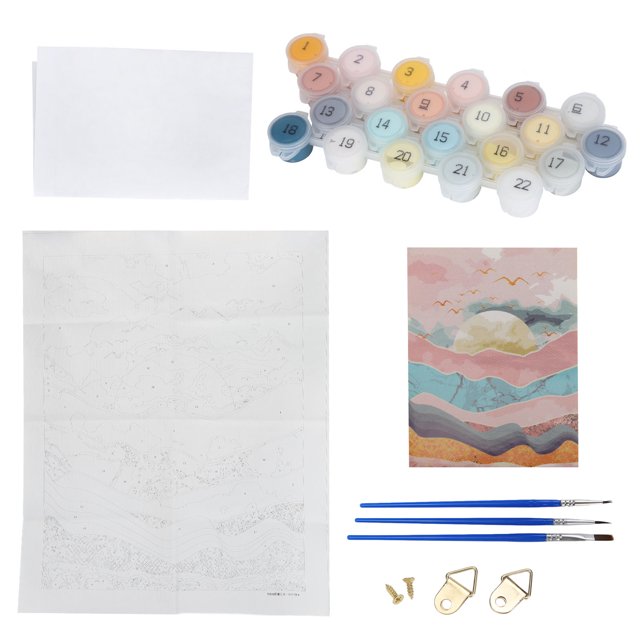 Pintura De Números De Bricolaje, Pintura Al óleo De Bricolaje Regalo Ideal Material De Primera Suministros De Pintura Pintura Por Números Para El Hogar Para La Oficina