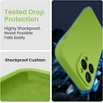 thumbnail image 4 of for iPhone 14 Pro Max Case, Silicone Upgraded [Camera Protection] for iPhone 14 ProMax Case with [2 Screen Protectors], Soft Anti-Scratch Microfiber Lining Inside, 6.7 inch, Calke Green, 4 of 5