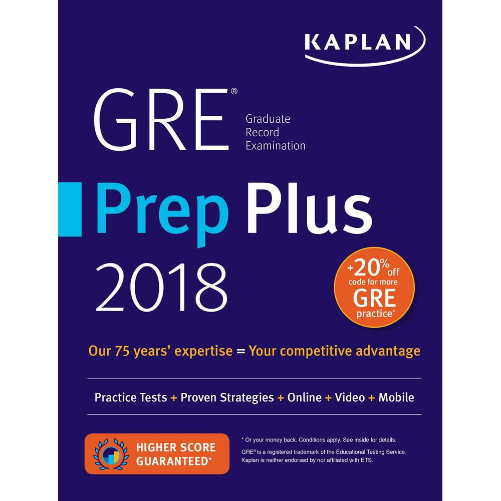 Kaplan test prep gre prep plus 2018 practice tests proven 