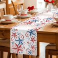 thumbnail image 5 of American Star Table Runner 90 Inches, Blue Red Patriotic 4th of July Ombre Bed Runner Dresser Scarves Tabletop for Indoor Outdoor Parties/Ceremony/Banquet, 13" x 90", 5 of 9