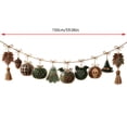 thumbnail image 2 of Clearance Halloween Hanging Decor Garland, Pumpkin Ghost Black Cat Witch Hat Decorations with Jute Rope, Spooky Party Mantel Door Window Wall Decoration, 2 of 5