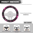 thumbnail image 6 of Uorisanigo Branch Furry Steering Wheel Cover for Women Camo Car Steering Wheel Cover with Elastic Edge Easy to Install Car Steering Wheel Protector for Winter Car Accessories Gift for Wife, 6 of 8